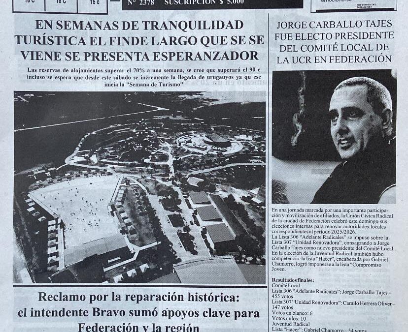 TAPA DE EL FEDERAENSE DEL 11 DE ABRIL DE 2025