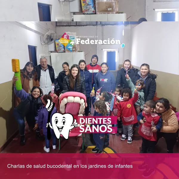 Charlas de salud bucodental en los jardines de infantes de Federación.