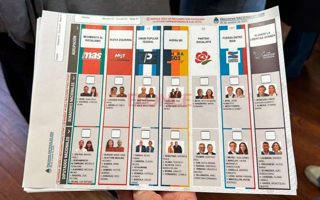 Presentaron la Boleta Única de Papel que se utilizará para votar en Entre Ríos.