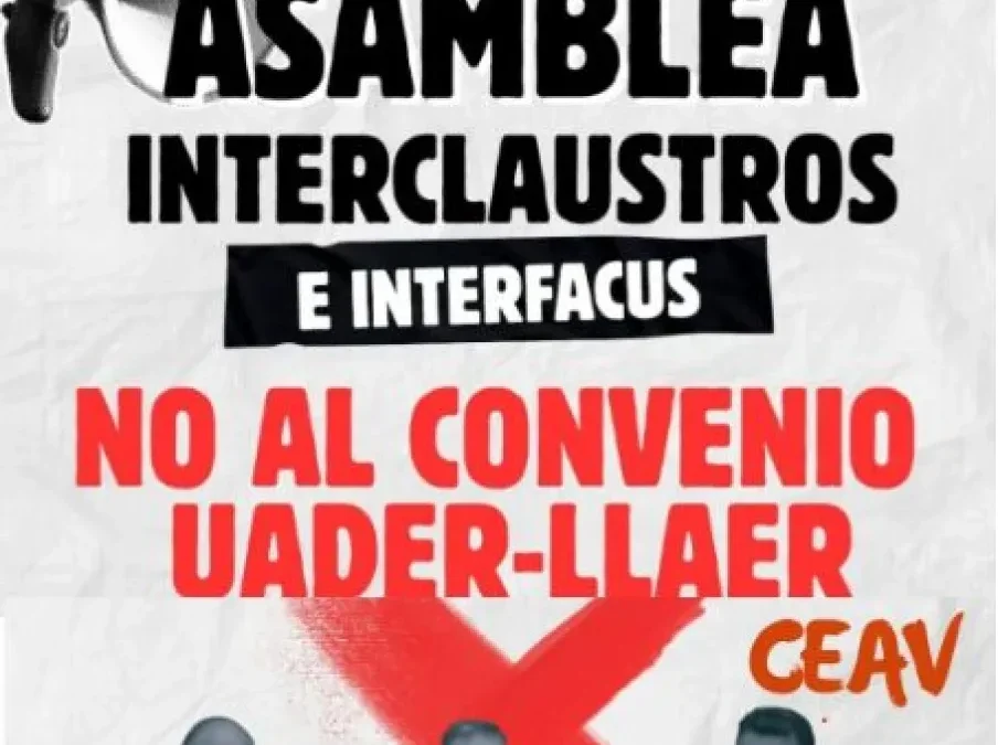 Alumnos y docentes de la FHAyCS exige al consejo directivo rechazar el acuerdo UADER-LLAER