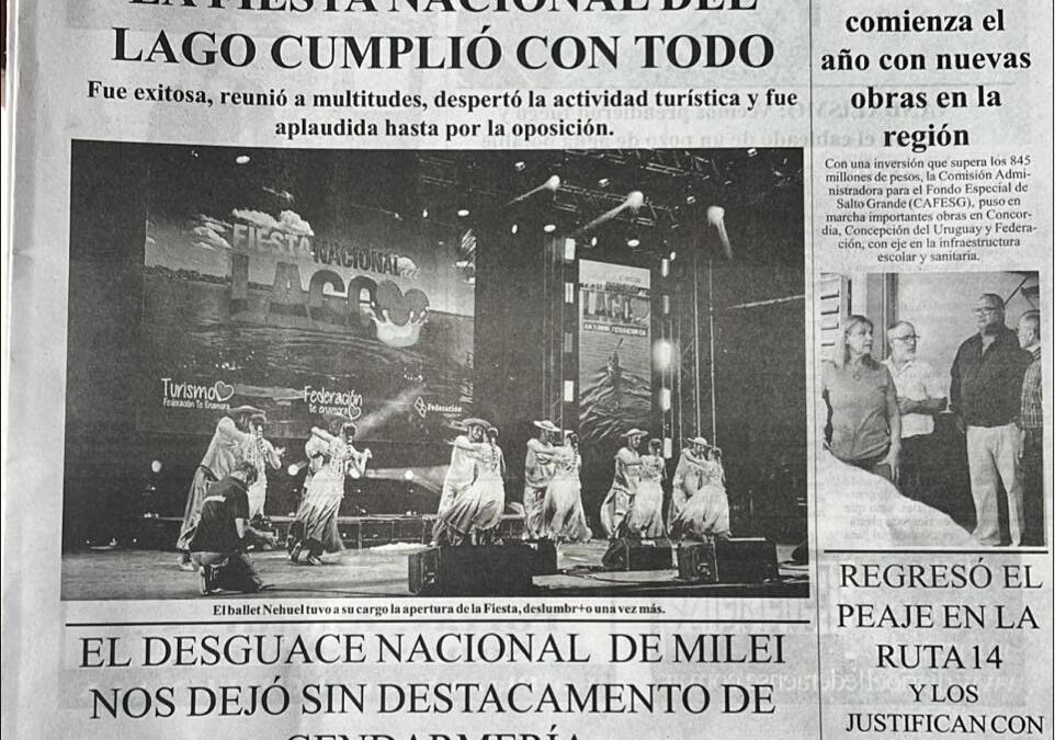 TAPA DE EL FEDERAENSE DEL VIERNES 16 DE ENERO DE 2026