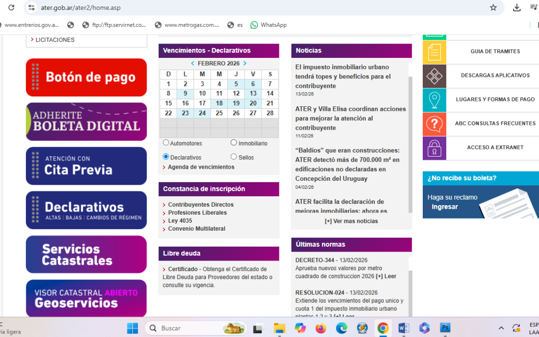 Desde ATER Chajarí explican cómo acceder a las boletas de los impuestos