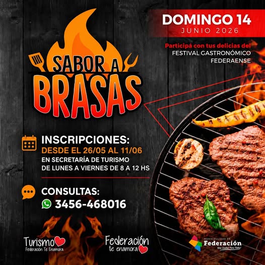 INSCRIPCIONES ABIERTAS PARA EL FESTIVAL GASTRONÓMICO «SABOR A BRASAS»