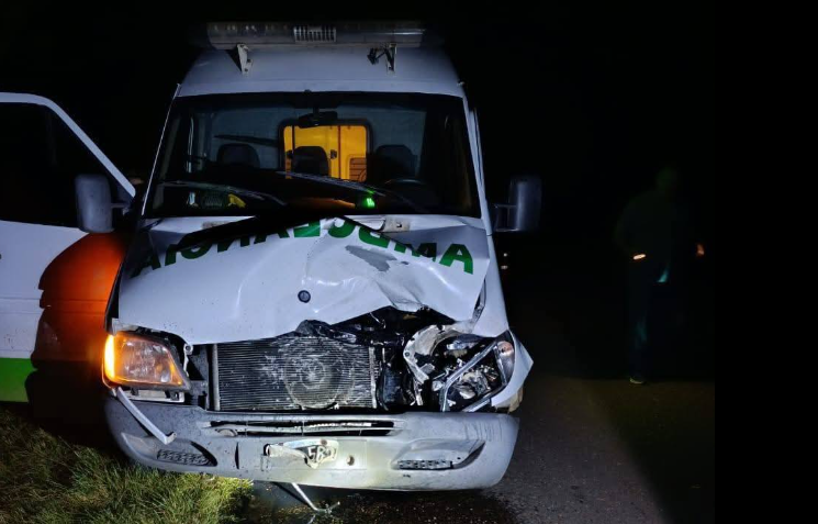 Los Charrúas: Una ambulancia que trasladaba una urgencia chocó contra un vacuno
