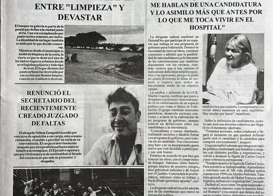 Tapa de El Federaense de este viernes 5 de junio de 2026
