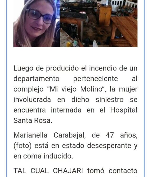 Siniestro e incendio en Chajarí