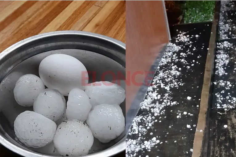 “Vino sin lluvia y en silencio total”: cayó una fuerte granizada durante la madrugada en Villaguay