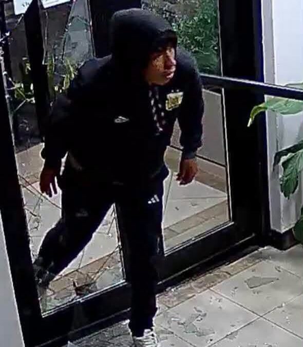 ROMPIÓ UN VIDRIO, ENTRÓ A ROBAR Y ESTE ES SU ROSTRO