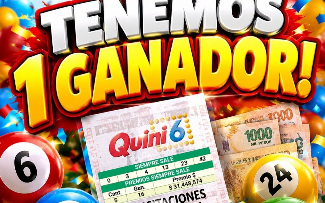 OTRO GANADOR DEL QUINI 6 EN FEDERACIÓN!!!
