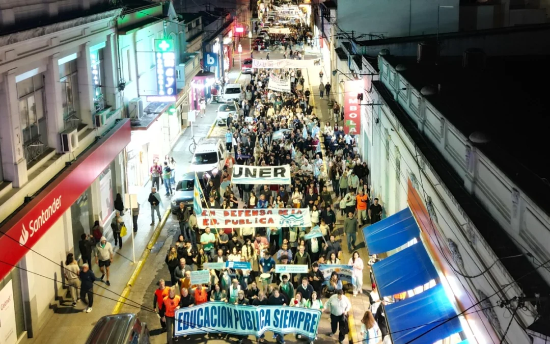 Concordia tuvo una masiva marcha en defensa del financiamiento universitario